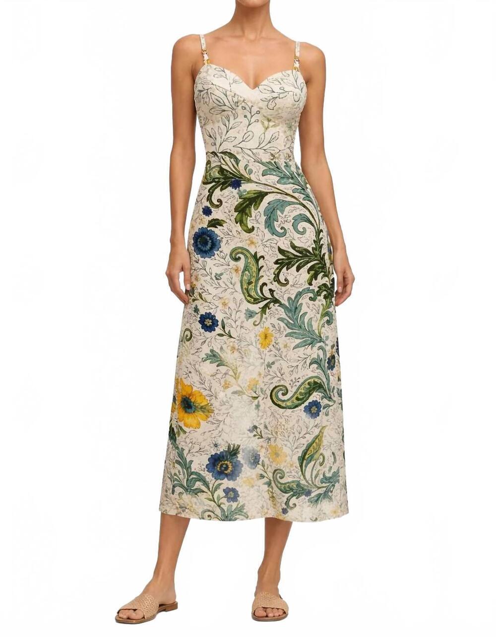 NEW ANNA CATE mallory midi dress in daisy